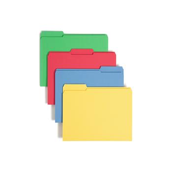 Smead File Folders, 1/3 Cut, Reinforced Top Tabs, Letter, Assorted, 12/Pack