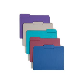 Smead File Folders, 1/3 Cut Top Tab, Letter, Deep Assorted Colors, 100/Box