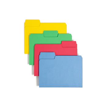 Smead SuperTab Colored File Folders, 1/3 Tab, Letter, Assorted Colors, 24/PK
