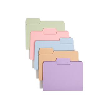 Smead SuperTab File Folders, 1/3 Cut Top Tab, Letter, Assorted Colors, 100/Box