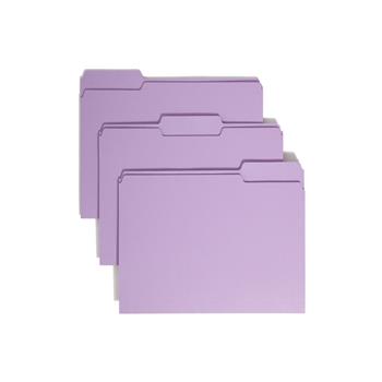Smead File Folders, 1/3 Cut Top Tab, Letter, Lavender, 100/Box