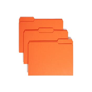 Smead File Folders, 1/3 Cut Top Tab, Letter, Orange, 100/Box