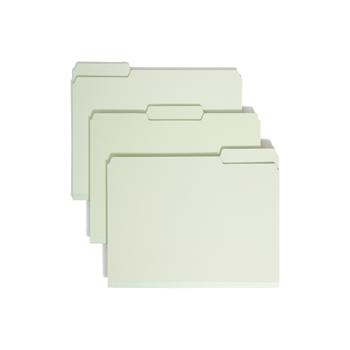 Smead Recycled Folder, Two Inch Expansion, 1/3 Top Tab, Letter, Gray Green, 25/Box