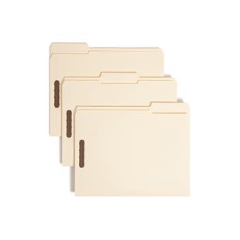 Smead Folder, Two Fasteners, 1/3 Cut Third Position, Top Tab, Letter, Manila, 50/Box