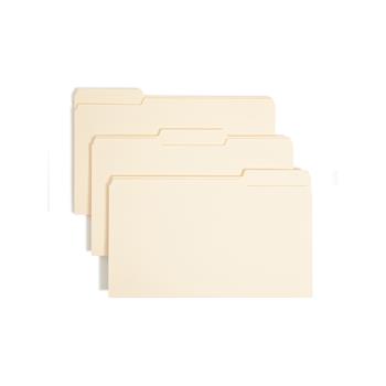 Smead Interior File Folders, 1/3 Cut Top Tab, Legal, Manila, 100/Box