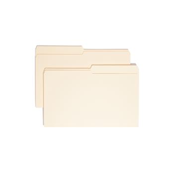 Smead File Folders, 1/2 Cut, One-Ply Top Tab, Legal, Manila, 100/Box