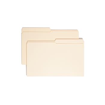 Smead File Folders, 1/2 Cut, Reinforced Top Tab, Legal, Manila, 100/Box