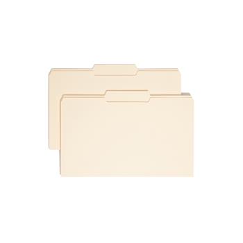 Smead File Folders, 1/3 Cut Second Position, One-Ply Top Tab, Legal, Manila, 100/Box