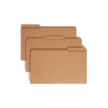Smead Kraft File Folders, 1/3 Cut, Reinforced Top Tab, Legal, Kraft, 100/Box