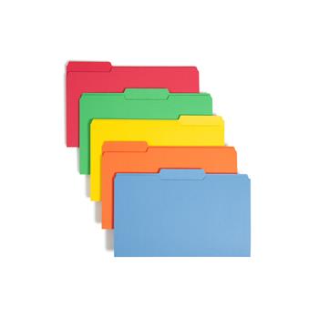 Smead File Folders, 1/3 Cut Top Tab, Legal, Assorted Colors, 100/Box
