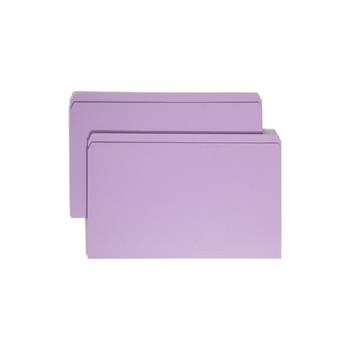 Smead File Folders, Straight Cut, Reinforced Top Tab, Legal, Lavender, 100/Box