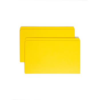 Smead File Folders, Straight Cut, Reinforced Top Tab, Legal, Yellow, 100/Box