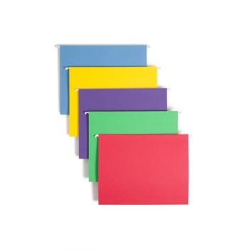 Smead Color Hanging Folders with 1/3-Cut Tabs, 11 Pt. Stock, Assorted Colors, 25/BX