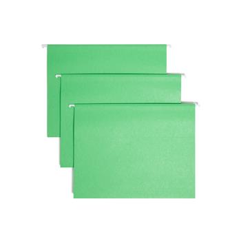 Smead Tuff Hanging Folder with Easy Slide Tab, Letter, Green, 18/Pack