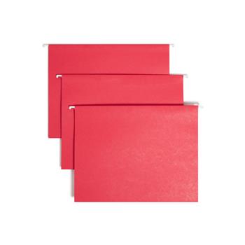 Smead Tuff Hanging Folder with Easy Slide Tab, Letter, Red, 18/Pack