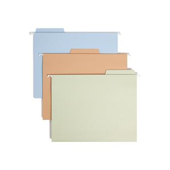 Smead FasTab Hanging File Folders, Letter, Assorted Fashion, 18/Box
