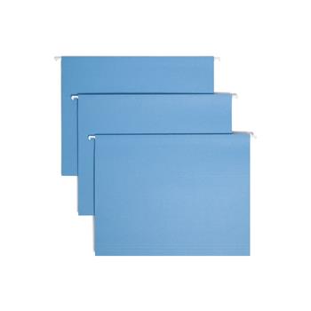 Smead Hanging File Folders, 1/5 Tab, 11 Point Stock, Letter, Blue, 25/Box