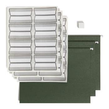 Smead Hanging File Folders, ProTab, 1/3 Adjustable Tab, Letter Size, Green, 20/Kit