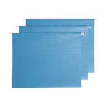 Smead Hanging File Folders, ProTab, 1/3 Adjustable Tab, Letter Size, Blue, 20/Kit