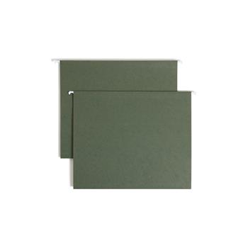Smead 1&quot; Capacity Box Bottom Hanging File Folders, Letter, Green, 25/Box