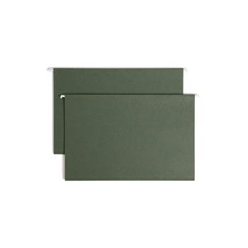 Smead One Inch Capacity Box Bottom Hanging File Folders, Legal, Green, 25/Box