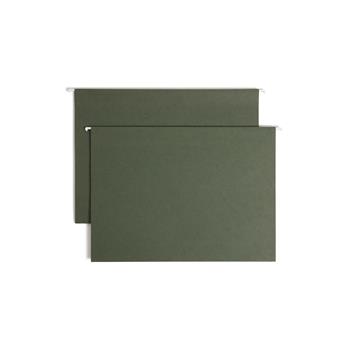 Smead Three Inch Capacity Box Bottom Hanging File Folders, Legal, Green, 25/Box