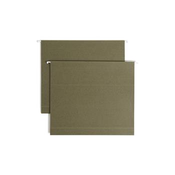 Smead Two Inch Capacity Box Bottom Hanging File Folders, Letter, Green, 25/Box