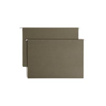 Smead Two Inch Capacity Box Bottom Hanging File Folders, Legal, Std Green, 25/Box