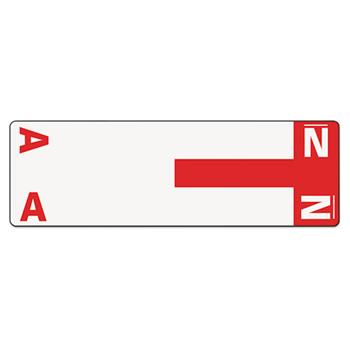 Smead Alpha-Z Color-Coded First Letter Name Labels, A &amp; N, Red, 100/Pack