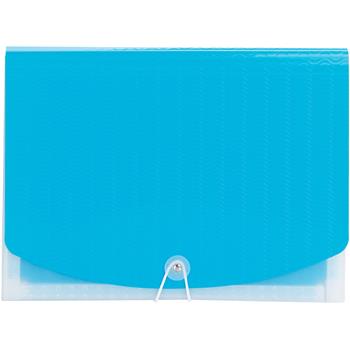 Smead Letter Expanding File, 12 Pockets, 8 1/2 in x 11 in, Teal and Clear