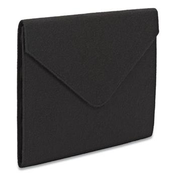 Smead Soft Touch Cloth Expanding Files, 2&quot; Expansion, 1 Section, Letter Size, Black
