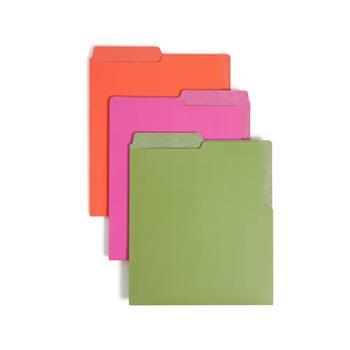 Smead Organized Up Heavyweight Vertical Folders, Assorted Bright Tones, 6/Pack