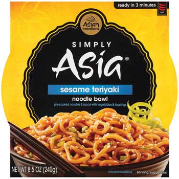 Simply Asia Sesame Teriyaki Noodle Bowl, 8.5 oz., 6/CS