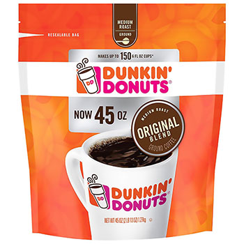 Dunkin&#39; Original Blend Ground Coffee Medium Roast, 45 oz