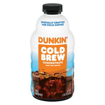 Dunkin&#39; Cold Brew Coffee Concentrate, For Cold Coffee, 31 oz, 3 Bottles/Case