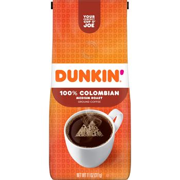 Dunkin&#39; Ground Coffee, Colombian, 11 oz. Bag, 6/CS