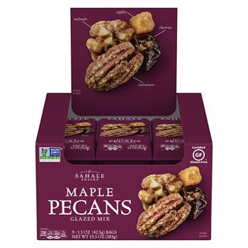 Sahale Snacks Maple Glazed Pecan Mix, 1.5 oz, 9/Box