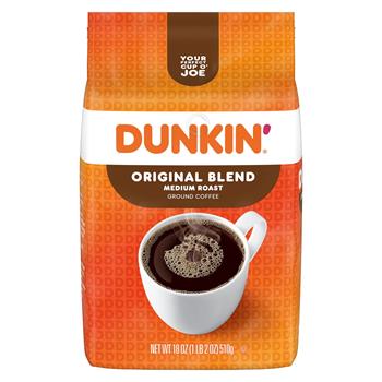 Dunkin&#39; Donuts Original Blend Ground Coffee, Medium Roast, 18 oz
