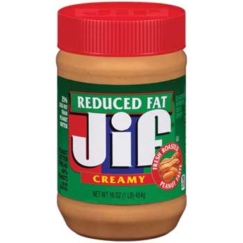 Jif Reduced Fat Creamy Peanut Butter, 16 oz. Jar