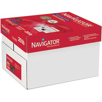 Navigator&#174; Premium Multi-Purpose Paper, 97 Brightness, 20 lb, 8.5&quot; x 11&quot;, White, 500 Sheets/Ream, 10 Reams/Carton