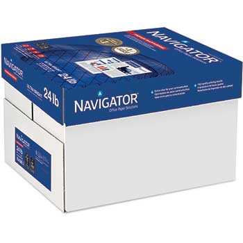 Navigator&#174; Premium Multi-Purpose Paper, 97 Brightness, 24 lb, 8.5&quot; x 11&quot;, White, 500 Sheets/Ream, 10 Reams/Carton