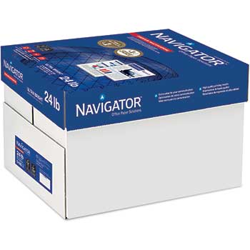 Navigator Premium Multipurpose Paper, 97 Brightness, 24lb, 11 x 17, White, 2500/Carton