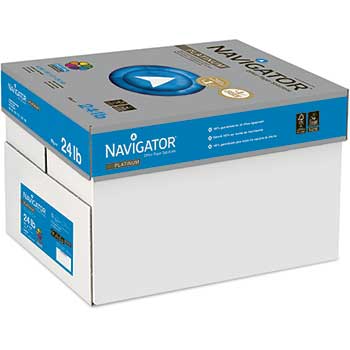 Navigator Platinum Paper, 99 Brightness, 24lb, 11 x 17, White, 2500/Carton