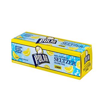 Polar&#174; Lemon Seltzer, 12 oz, 12/PK