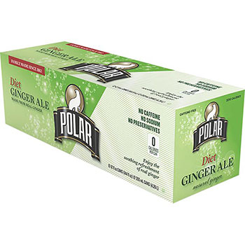 Polar Diet Ginger Ale, Soft Drinks, 12 oz., 12/PK