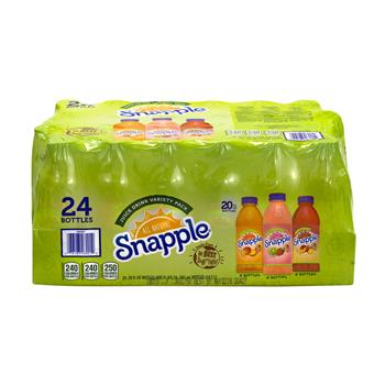 Snapple All Natural Juice Drink Variety Pack, 20 fl oz, 24/Pack