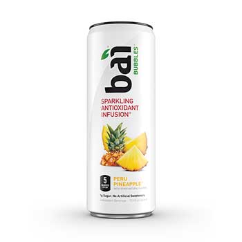 Bai&#174; Sparkling Antioxidant Infused Drinks, Peru Pineapple, 11.5 oz., 12/CS