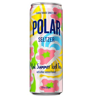 Polar Summer Seltzer, Pink Summer Iced Tea, 12 oz, 6/PK