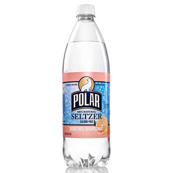 Polar Ruby Red Grapefruit Seltzer, 1 Liter Bottle, 12/CS