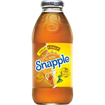Snapple Half &amp; Half Iced Tea, 16 oz. Glass Bottle, 24/CT